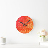 Neon Orange Bubble Pop Wrap Runde Wanduhr (Zuhause)