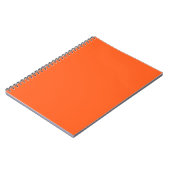 Neon Orange Einfarbig Minimalistisch Notizblock (Linke Seite)
