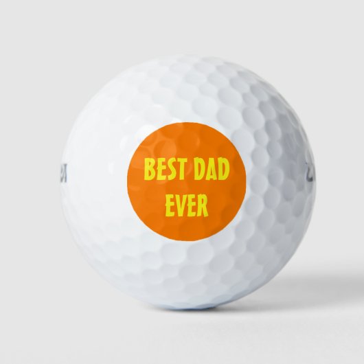 Neon Orange Elegant Pater Golfer Vater hell Golfball (Vorderseite)