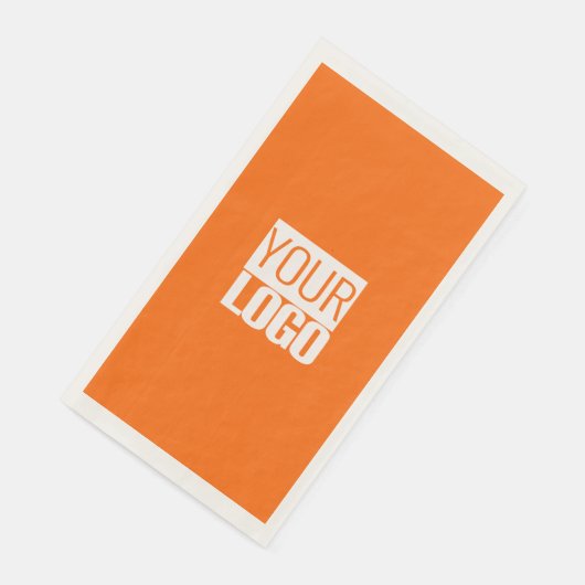 Neon-orange - Fett-Logo-Papier-Handtücher hinzufüg Serviette (Ecke)