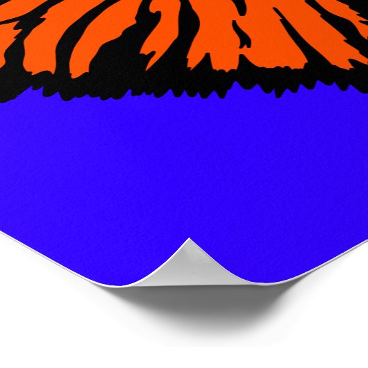 Neon Orange Frilled-neck Lizard Poster (Ecke)