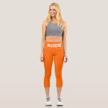 Neon Orange Funky Individuelle Name Leggings<br><div class="desc">Mit diesen heißen neonorangen Leggings lauter leben!</div>