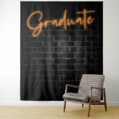 Neon Orange Glow Light | Grad Party Foto Stand Wandteppich (Beispiel)