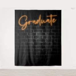 Neon Orange Glow Light | Grad Party Foto Stand Wandteppich