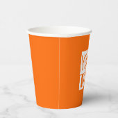 Neon orange - Hinzufügen fett formatierter Logopap Pappbecher (Rechts)