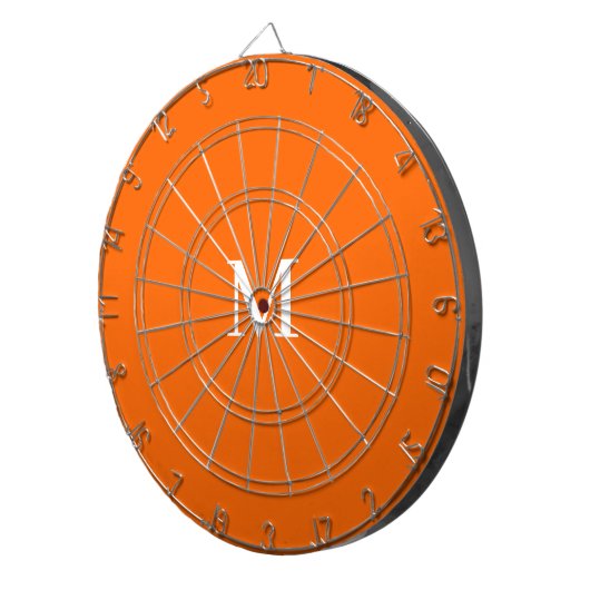 Neon Orange Ihre fette Monografie Dartscheibe (Vorderseite rechts)