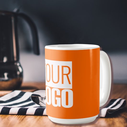 Neon orange - Logo hinzufügen Kaffeetasse