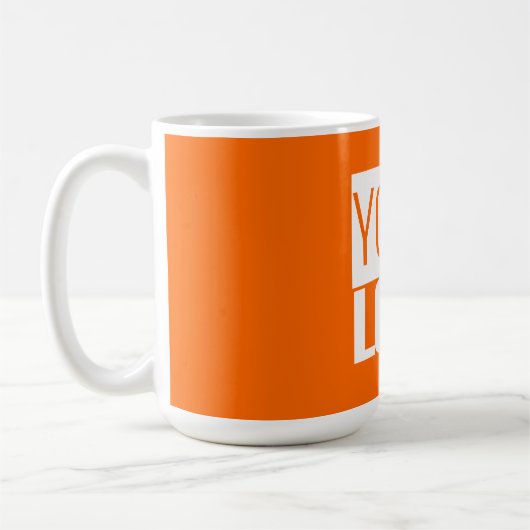Neon orange - Logo hinzufügen Kaffeetasse (Links)