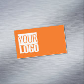 Neon orange - Logo hinzufügen Magnetische Visitenkarte (Beispiel)
