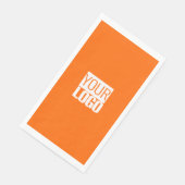 Neon orange - Logo hinzufügen Serviette (Ecke)