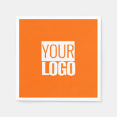 Neon orange - Logo hinzufügen Serviette (Vorderseite)