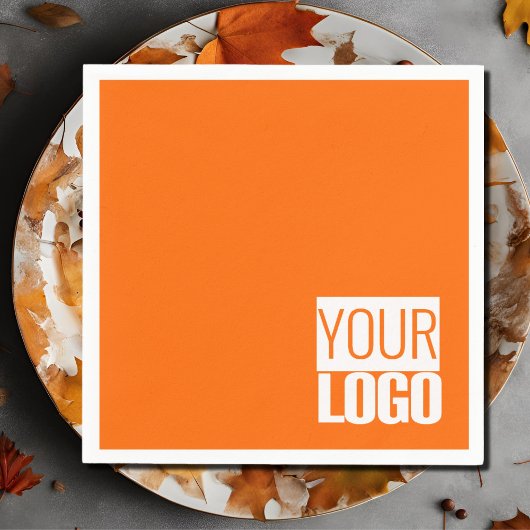 Neon orange - Logo hinzufügen Serviette