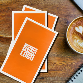 Neon orange - Logo hinzufügen Serviette