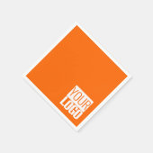 Neon orange - Logo hinzufügen Serviette (Ecke)