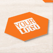 Neon orange - Logo hinzufügen Untersetzer (angewinkelt)