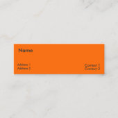 neon orange  mini visitenkarte (Vorderseite)