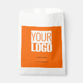 Neon orange - modernes Logo Geschenktütchen (Vorderseite)