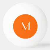 neon orange - monogrammed tischtennisball (Rückseite)