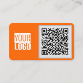 neon orange - QR-Code - Visitenkarte (Vorderseite)