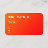 neon orange - QR-Code - Visitenkarte (Rückseite)