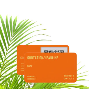 neon orange - QR-Code - Visitenkarte