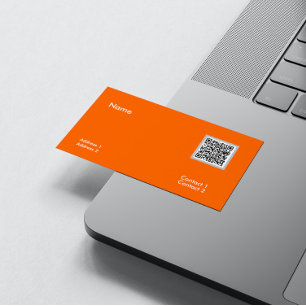 neon orange - QR-Code Visitenkarte