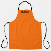 Neon Orange Retro Modern Name Bright Schürze (Vorderseite)