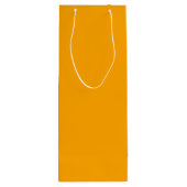 Neon Orange Solid Color | Classic Geschenktüte Für Weinflaschen (Rückseite)