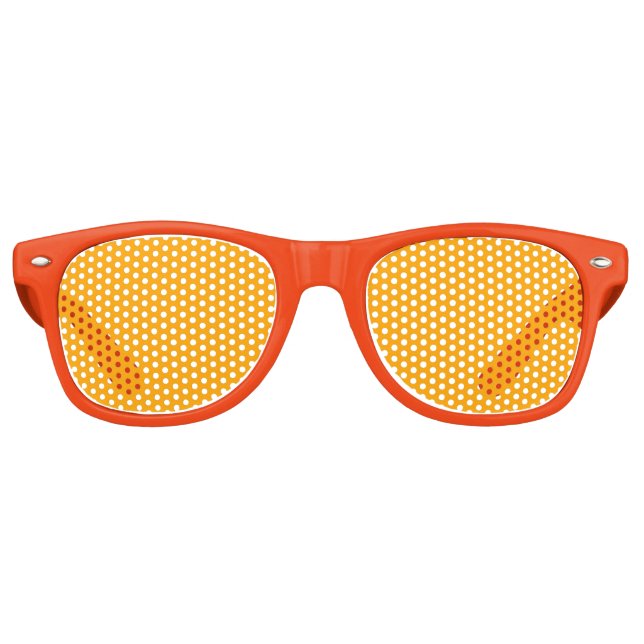 Neon Orange Solid Color | Classic Partybrille (Vorderseite)