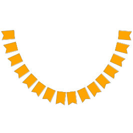 Neon Orange Solid Color | Classic Wimpelkette