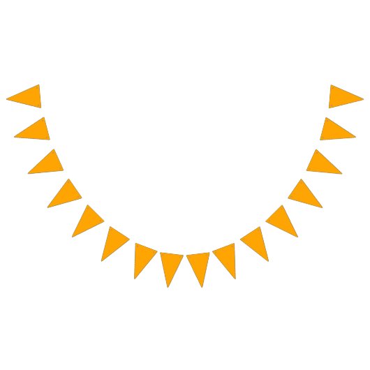 Neon Orange Solid Color | Classic Wimpelkette (Alle)