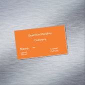 Neon Orange Solid Color Magnetische Visitenkarte (Beispiel)