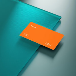 Neon Orange Solid Color Visitenkarte
