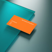 Neon Orange Solid Color Visitenkarte