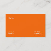 Neon Orange Solid Color Visitenkarte (Vorderseite)