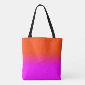 Neon Orange und Hot Pink Ombre Farbton Fade Sc Tasche (Rückseite)