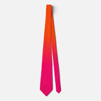 Neon Orange und Neon Pink Ombre Farbton Krawatte