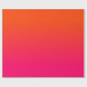 Neon Orange und Neon Pink Ombre Farbtöne Geschenkpapier (Flach)