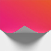 Neon Orange und Neon Pink Ombre Farbtöne Geschenkpapier (Ecke)