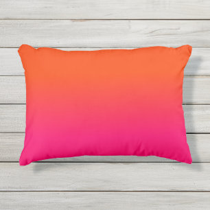 Neon Orange und Neon Pink Ombre Farbtöne Kissen Für Draußen