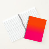 Neon Orange und Neon Pink Ombre Farbtöne Notizblock (Innenseite)