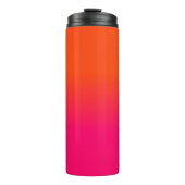 Neon Orange und Neon Pink Ombre Farbtöne Thermosbecher (Vorderseite)