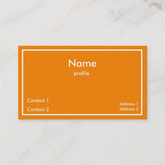 neon-orange visitenkarte (Vorderseite)