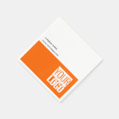 Neon orange & weiß - Logo hinzufügen Serviette (Ecke)