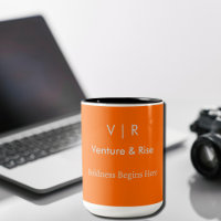 Neon Orange Zwei-Tonen-Tasse - Benutzerdefiniertes