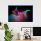 Neon Orchids Poster (Heimbüro)