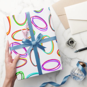 Neon-Ovale Geschenkpapier