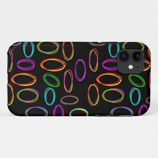 Neon Ovals Case-Mate iPhone Hülle (Rückseite (Horizontal))