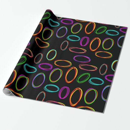 Neon Ovals Geschenkpapier (Ungerollt)