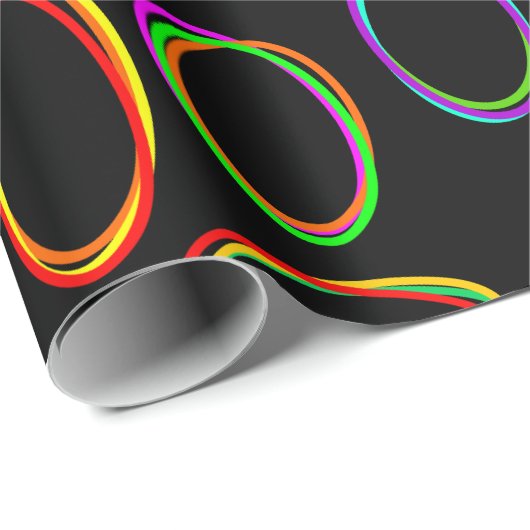 Neon Ovals Geschenkpapier (Rolleneckpunkt)
